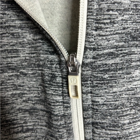 Lululemon Men’s City Sweat Zip Hoodie Fleece Size L Heathered Muslin - Picture 4 of 7